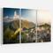Designart - Rocky Green Mountains Panorama - Landscape Canvas Art Print